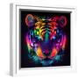 Neon Tiger HR.jpg-null-Framed Art Print