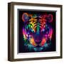 Neon Tiger HR.jpg-null-Framed Art Print