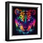 Neon Tiger HR.jpg-null-Framed Art Print