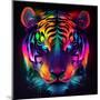 Neon Tiger HR.jpg-null-Mounted Art Print