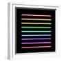 Neon Tube Light Pack Isolated on Black. Vector Illustration-BoxerX-Framed Art Print