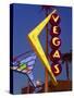 Neon Vegas Sign at Dusk, Downtown, Freemont East Area, Las Vegas, Nevada, USA, North America-Gavin Hellier-Stretched Canvas