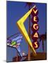 Neon Vegas Sign at Dusk, Downtown, Freemont East Area, Las Vegas, Nevada, USA, North America-Gavin Hellier-Mounted Photographic Print