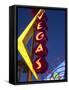 Neon Vegas Sign at Dusk, Downtown, Freemont East Area, Las Vegas, Nevada, USA, North America-Gavin Hellier-Framed Stretched Canvas