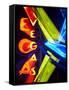 Neon Vegas Sign at Night, Downtown, Freemont East Area, Las Vegas, Nevada, USA, North America-Gavin Hellier-Framed Stretched Canvas