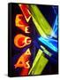 Neon Vegas Sign at Night, Downtown, Freemont East Area, Las Vegas, Nevada, USA, North America-Gavin Hellier-Framed Stretched Canvas