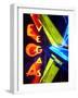 Neon Vegas Sign at Night, Downtown, Freemont East Area, Las Vegas, Nevada, USA, North America-Gavin Hellier-Framed Photographic Print