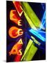Neon Vegas Sign at Night, Downtown, Freemont East Area, Las Vegas, Nevada, USA, North America-Gavin Hellier-Mounted Photographic Print