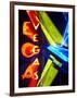 Neon Vegas Sign at Night, Downtown, Freemont East Area, Las Vegas, Nevada, USA, North America-Gavin Hellier-Framed Photographic Print