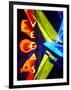 Neon Vegas Sign at Night, Downtown, Freemont East Area, Las Vegas, Nevada, USA, North America-Gavin Hellier-Framed Photographic Print