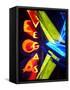 Neon Vegas Sign at Night, Downtown, Freemont East Area, Las Vegas, Nevada, USA, North America-Gavin Hellier-Framed Stretched Canvas