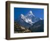 Nepal, Ama Dablam Trail, Temple in the Extreme Terrain of the Mountains-null-Framed Photographic Print