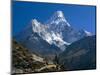 Nepal, Ama Dablam Trail, Temple in the Extreme Terrain of the Mountains-null-Mounted Photographic Print