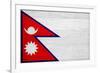 Nepal Flag Design with Wood Patterning - Flags of the World Series-Philippe Hugonnard-Framed Art Print