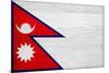 Nepal Flag Design with Wood Patterning - Flags of the World Series-Philippe Hugonnard-Mounted Art Print