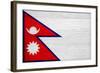 Nepal Flag Design with Wood Patterning - Flags of the World Series-Philippe Hugonnard-Framed Art Print