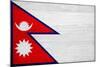 Nepal Flag Design with Wood Patterning - Flags of the World Series-Philippe Hugonnard-Mounted Art Print