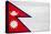 Nepal Flag Design with Wood Patterning - Flags of the World Series-Philippe Hugonnard-Stretched Canvas