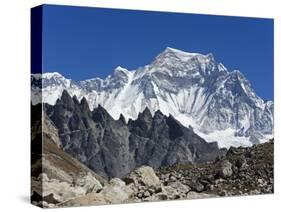 Nepal, Himalayas, Sagarmatha National Park, Solu Khumbu Everest Region, Cho Oyu (8201M) from Gokyo-Christian Kober-Stretched Canvas