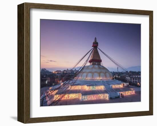 Nepal, Kathmandu, Bodhnath (Boudha) Stupa-Michele Falzone-Framed Photographic Print