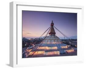 Nepal, Kathmandu, Bodhnath (Boudha) Stupa-Michele Falzone-Framed Photographic Print