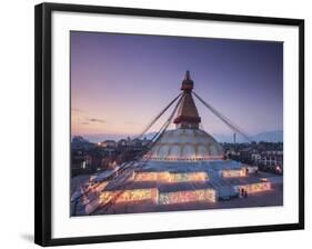 Nepal, Kathmandu, Bodhnath (Boudha) Stupa-Michele Falzone-Framed Photographic Print