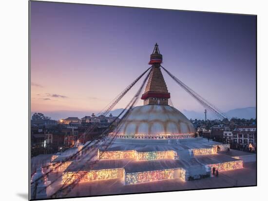 Nepal, Kathmandu, Bodhnath (Boudha) Stupa-Michele Falzone-Mounted Photographic Print