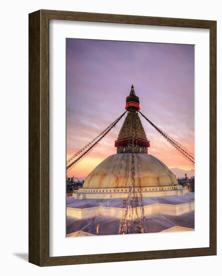 Nepal, Kathmandu, Bodhnath (Boudha) Stupa-Michele Falzone-Framed Photographic Print