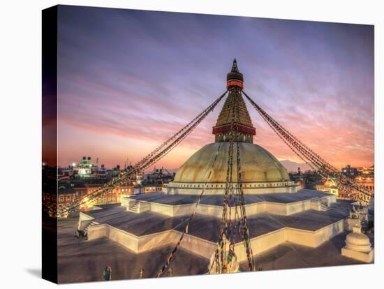 Nepal, Kathmandu, Bodhnath (Boudha) Stupa-Michele Falzone-Stretched Canvas