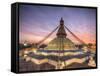 Nepal, Kathmandu, Bodhnath (Boudha) Stupa-Michele Falzone-Framed Stretched Canvas