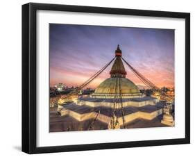 Nepal, Kathmandu, Bodhnath (Boudha) Stupa-Michele Falzone-Framed Photographic Print