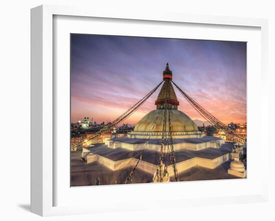 Nepal, Kathmandu, Bodhnath (Boudha) Stupa-Michele Falzone-Framed Photographic Print