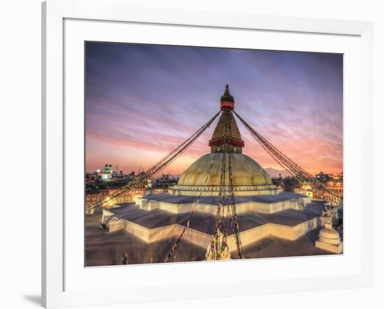 Nepal, Kathmandu, Bodhnath (Boudha) Stupa-Michele Falzone-Framed Photographic Print