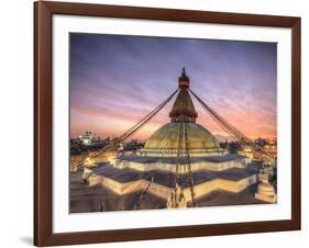 Nepal, Kathmandu, Bodhnath (Boudha) Stupa-Michele Falzone-Framed Photographic Print