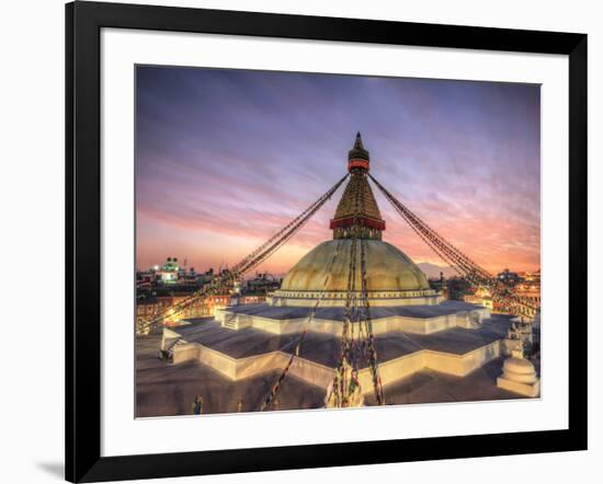 Nepal, Kathmandu, Bodhnath (Boudha) Stupa-Michele Falzone-Framed Photographic Print