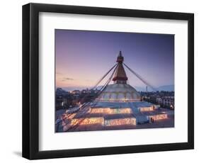 Nepal, Kathmandu, Bodhnath (Boudha) Stupa-Michele Falzone-Framed Photographic Print