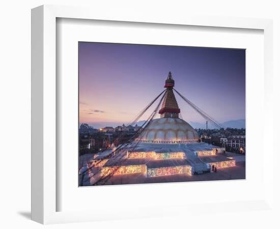 Nepal, Kathmandu, Bodhnath (Boudha) Stupa-Michele Falzone-Framed Photographic Print