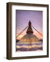 Nepal, Kathmandu, Bodhnath (Boudha) Stupa-Michele Falzone-Framed Photographic Print