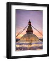 Nepal, Kathmandu, Bodhnath (Boudha) Stupa-Michele Falzone-Framed Photographic Print