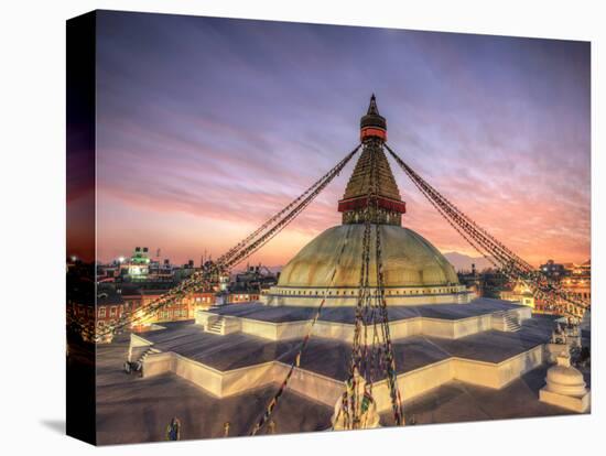 Nepal, Kathmandu, Bodhnath (Boudha) Stupa-Michele Falzone-Stretched Canvas