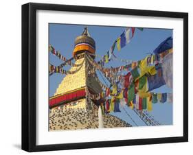 Nepal; Kathmandu, Boudinath Stupa-Mark Hannaford-Framed Photographic Print