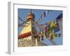 Nepal; Kathmandu, Boudinath Stupa-Mark Hannaford-Framed Photographic Print