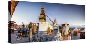 Nepal, Kathmandu, Swayambhunath Stupa-Michele Falzone-Stretched Canvas