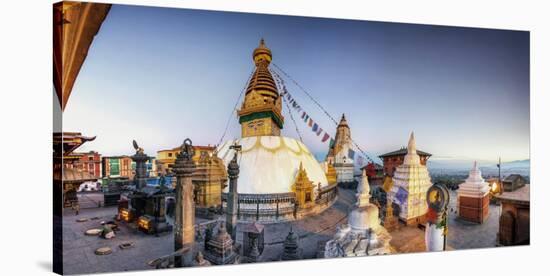Nepal, Kathmandu, Swayambhunath Stupa-Michele Falzone-Stretched Canvas