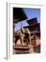 Nepal, Kathmandu Valley, Patan, Statues of Elephants in Front of Vishnata Temple and Bhismen Mandir-null-Framed Photographic Print