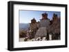 Nepal, Mustang. Chortens and an Ancient Stone Carving En Route Between Samar and Giling.-Katie Garrod-Framed Photographic Print