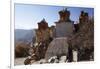 Nepal, Mustang. Chortens and an Ancient Stone Carving En Route Between Samar and Giling.-Katie Garrod-Framed Photographic Print