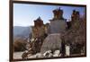 Nepal, Mustang. Chortens and an Ancient Stone Carving En Route Between Samar and Giling.-Katie Garrod-Framed Photographic Print