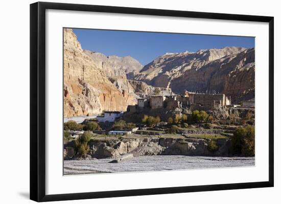 Nepal, Mustang, Chusang. the Old Fort at Chusang, Deep in the Kali Gandaki Gorge.-Katie Garrod-Framed Photographic Print