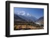 Nepal, Mustang, Kagbeni. the Soaring Peak of Nilgiri Behind the Village of Kagbeni.-Katie Garrod-Framed Photographic Print